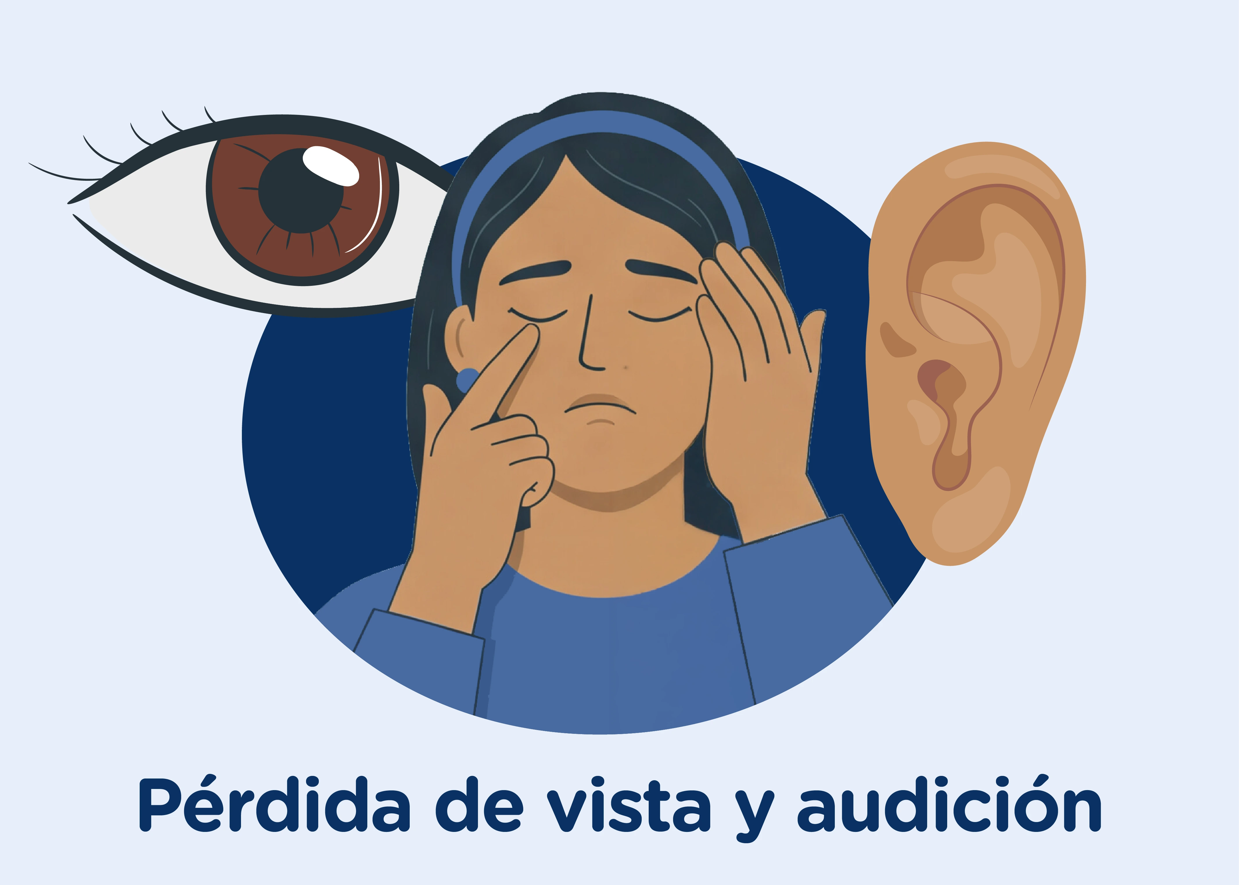 Pérdida de vista y audición permanente por sarampión — complicación grave